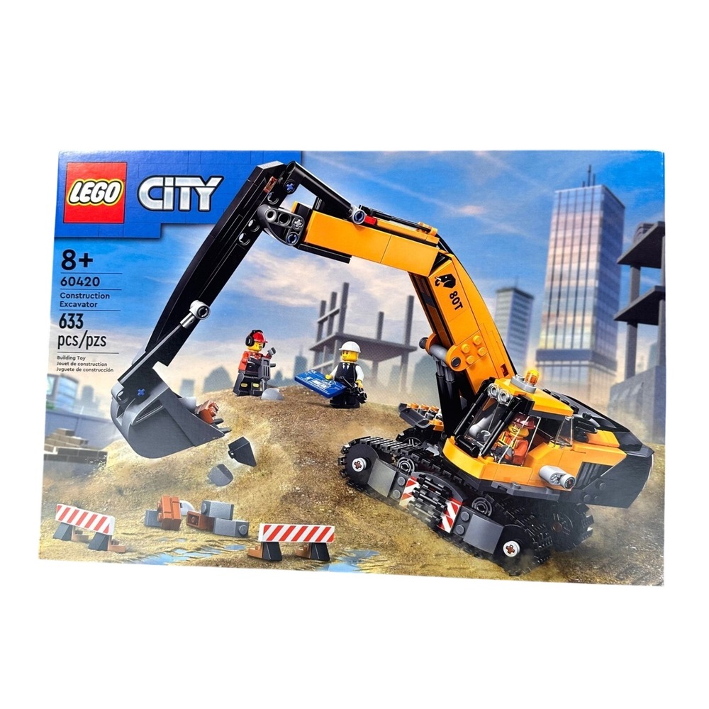 LEGO City Construction Excavator Set 60420 8+ 633 PCS Building Toy Retired